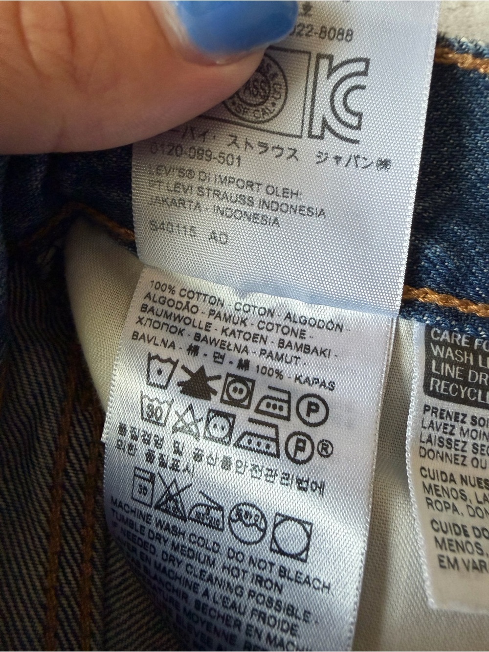 NWT Levi’s Premium Women’s Blue Denim Mini Skirt Size 29 100% Cotton - Picture 5 of 9